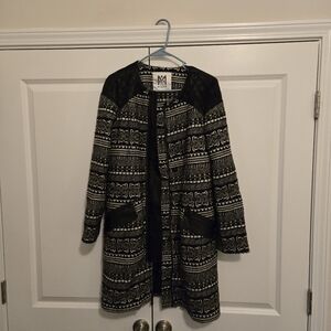 Milly Patterned Wool Blend Coat
